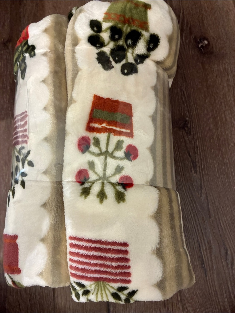 The Big One Oversized Plush Throw. Potted Plants Design. New - Picture 5 of 5
